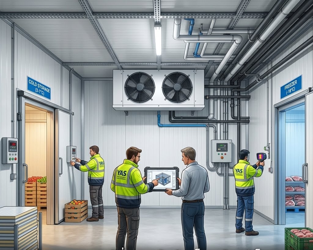 บริษัทรับสร้างห้องเย็น (Cold storage) ติดตั้งห้องเย็นสำเร็จรูป ห้องฟรีส ห้องแช่แข็ง